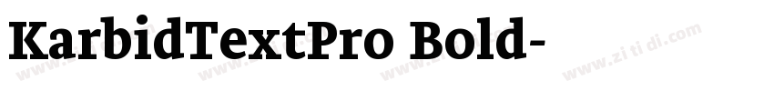KarbidTextPro Bold字体转换